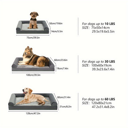 Orthopedic Dog Beds For Large Dogs, Non-Slip Bottom With Washable Removable Cover