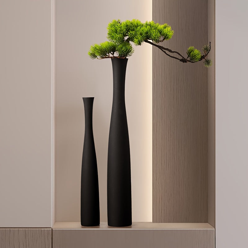 Modern Zen Ceramic Vase Collection with Welcoming Pine Design for Entryway Decor, Artistic High-End Home Decoration Pieces, Ideal for Christmas, Thanksgiving, Father's Day, Mother's Day, Graduation