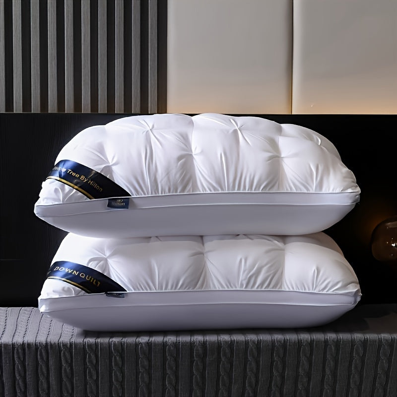 Luxury 19x29 Inches - Deep Sleep Neck Support, Non-Collapse High Pillow Core for All Seasons, Hypoallergenic Polyester Cover, Machine Washable